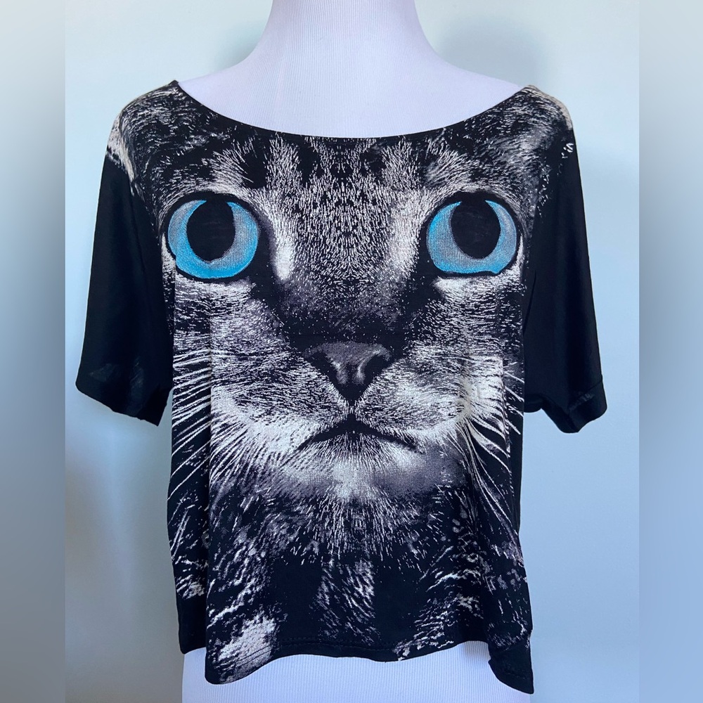 Cat Face Crop Top